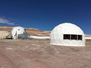 Side view of MDRS with covered tunnels