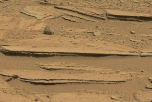 Cross bedded sandstone in “Shaler” outcrop, Gale Crater, Mars (NASA/JPL)
