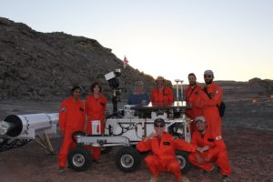 Crew mars 160 with canadian space agency rover.