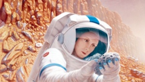 Artist’s conception of astronaut on Mars (Pat Rawlings/NASA).